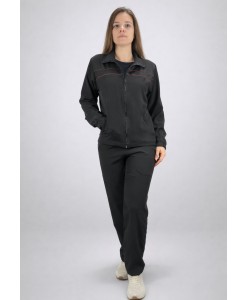 Conjunto Agasalho Feminino Tactel com Elastano Butu Biru Preto Bordô